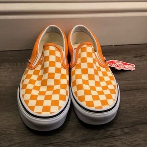 Neon Orange Checkered Vans 🍊